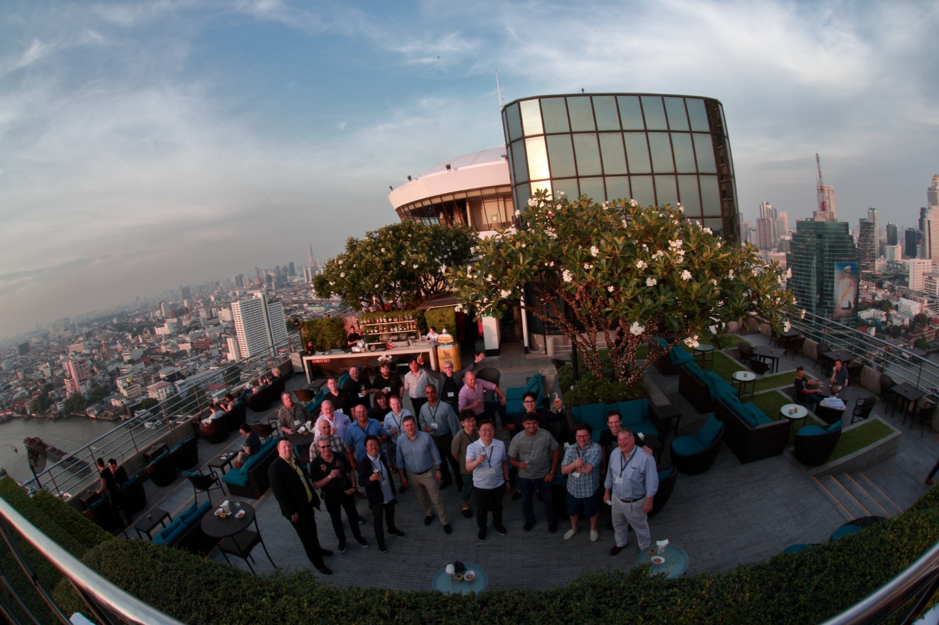 Gathering of several key LwM2M contributors on the roof top of the Hilton Bangkok Hotel